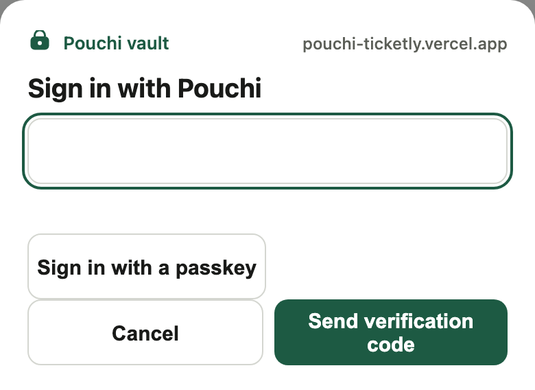 Pouchi sign-in